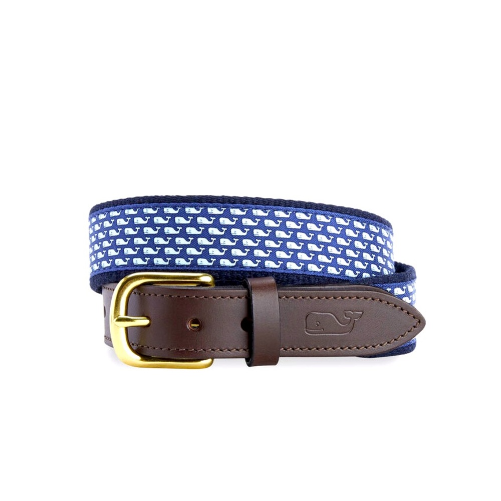 VINEYARD VINES Boys' Classic Whale Canvas Club Belt. SIZE 26